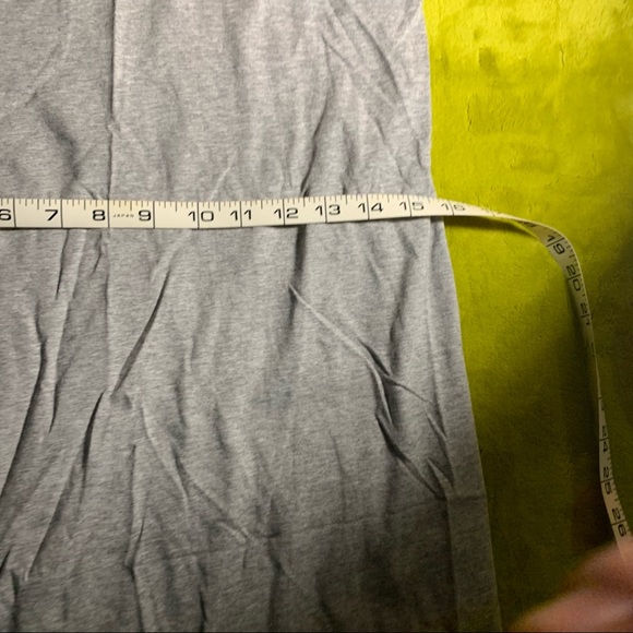 Heather Gray Shoulder Pad Mini T-Shirt Dress NWOT - Picture 8 of 11